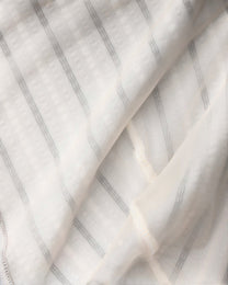 BSZN Two-Sided Player Stripe Boxer Jock, white fabric drape detail