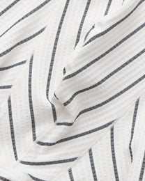 BSZN Two-Sided Player Stripe Boxer Jock, white pinstripe fabric detail