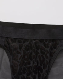 Flocked Leopard Lace Brief, alternate product view 5