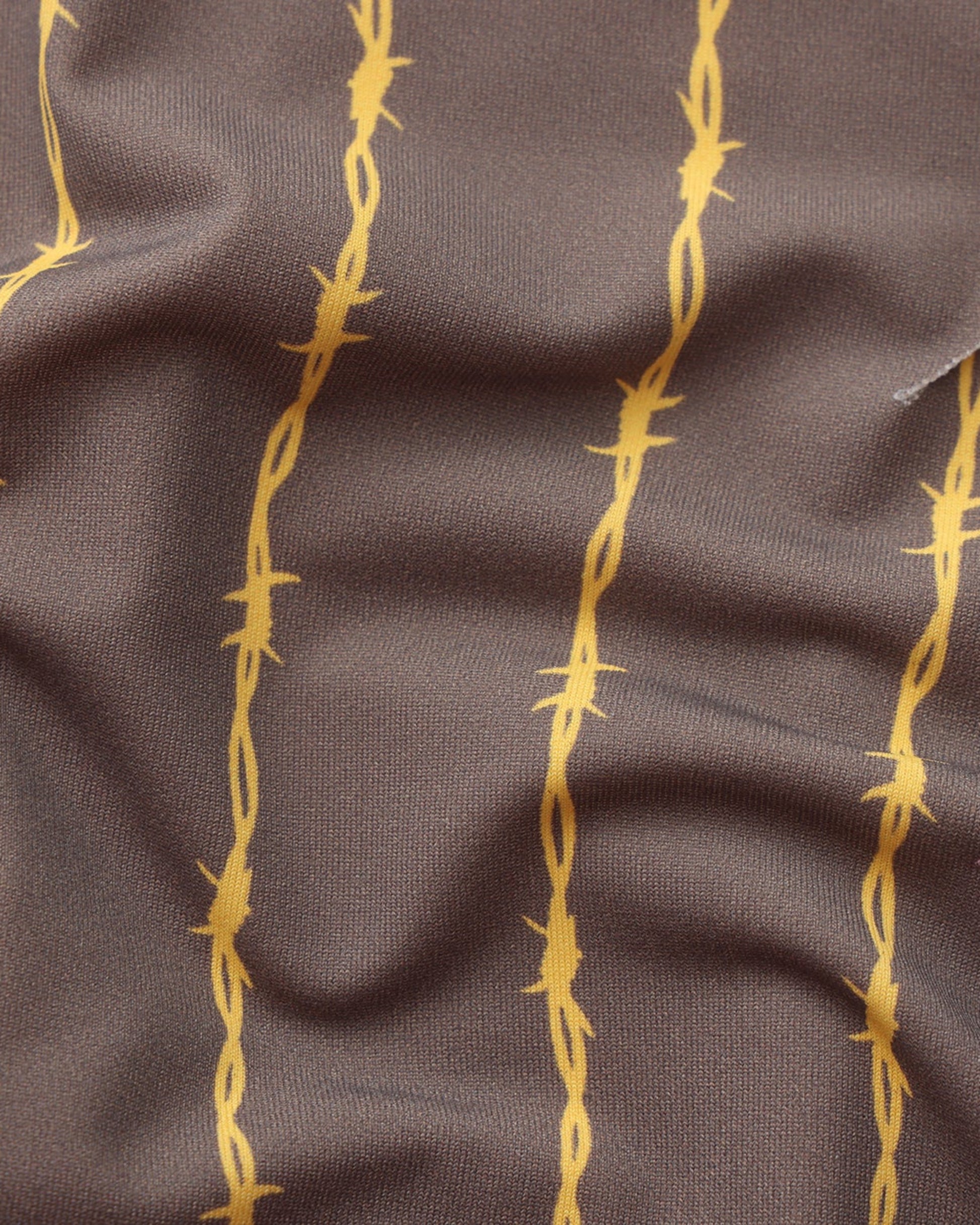 BSZN Thorn-Stripe Slash-Cut Brief, gray thorn-stripe fabric detail
