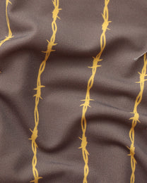 BSZN Thorn-Stripe Slash-Cut Brief, gray thorn-stripe fabric detail