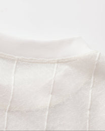 BSZN Distressed Trace Heart-Cutout Tank Top, bound crew-neck and sheer stripe detail