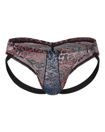 Leopard Splice Hybrid Jockstrap with contrast leopard panels