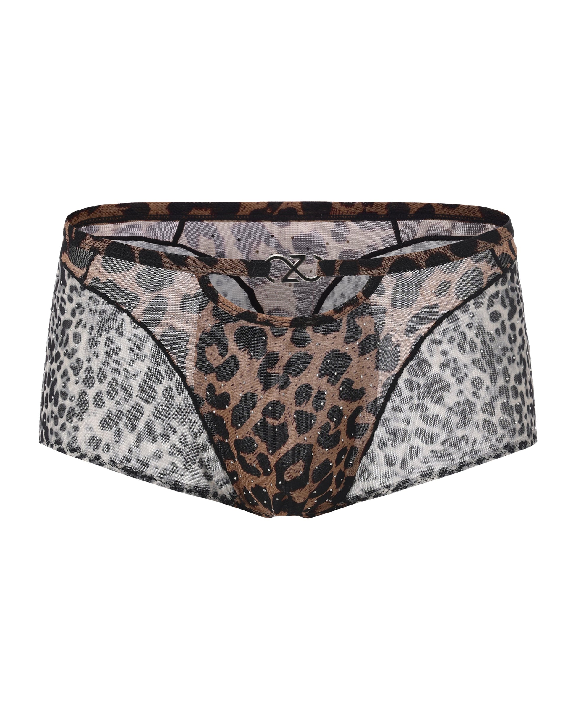 Leopard Splice Trunk with spliced leopard panels