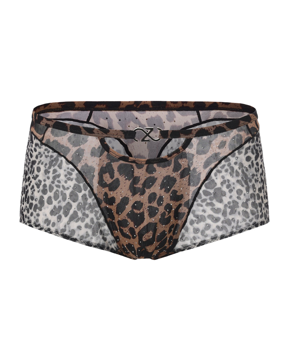 Leopard Splice Trunk with spliced leopard panels
