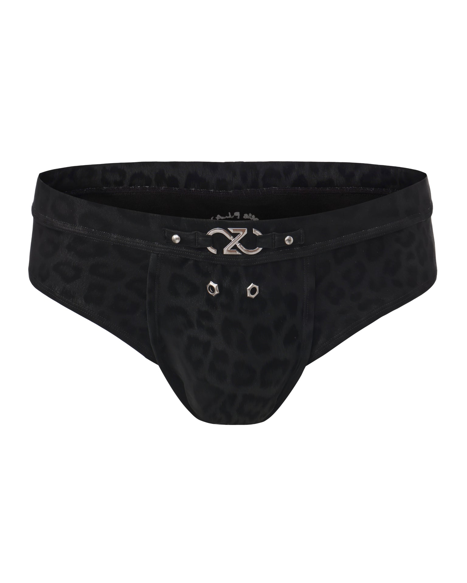Tonal Leopard Hardware Brief with tonal leopard texture