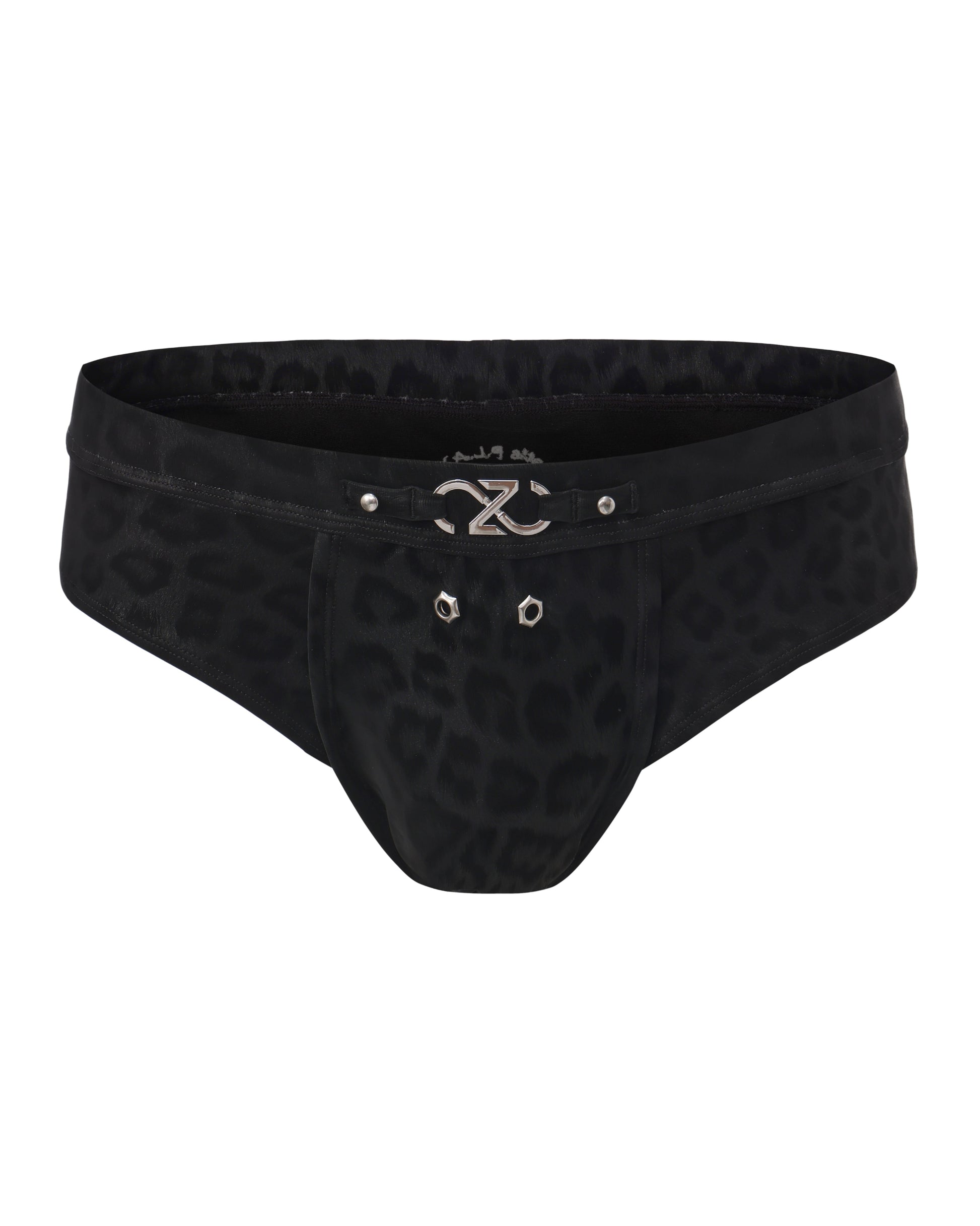 Tonal Leopard Hardware Brief with tonal leopard texture