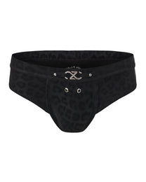 Tonal Leopard Hardware Brief with tonal leopard texture