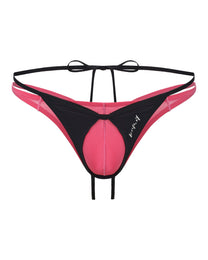 BSZN Heartlift Iridescent Pouch Thong, front product view