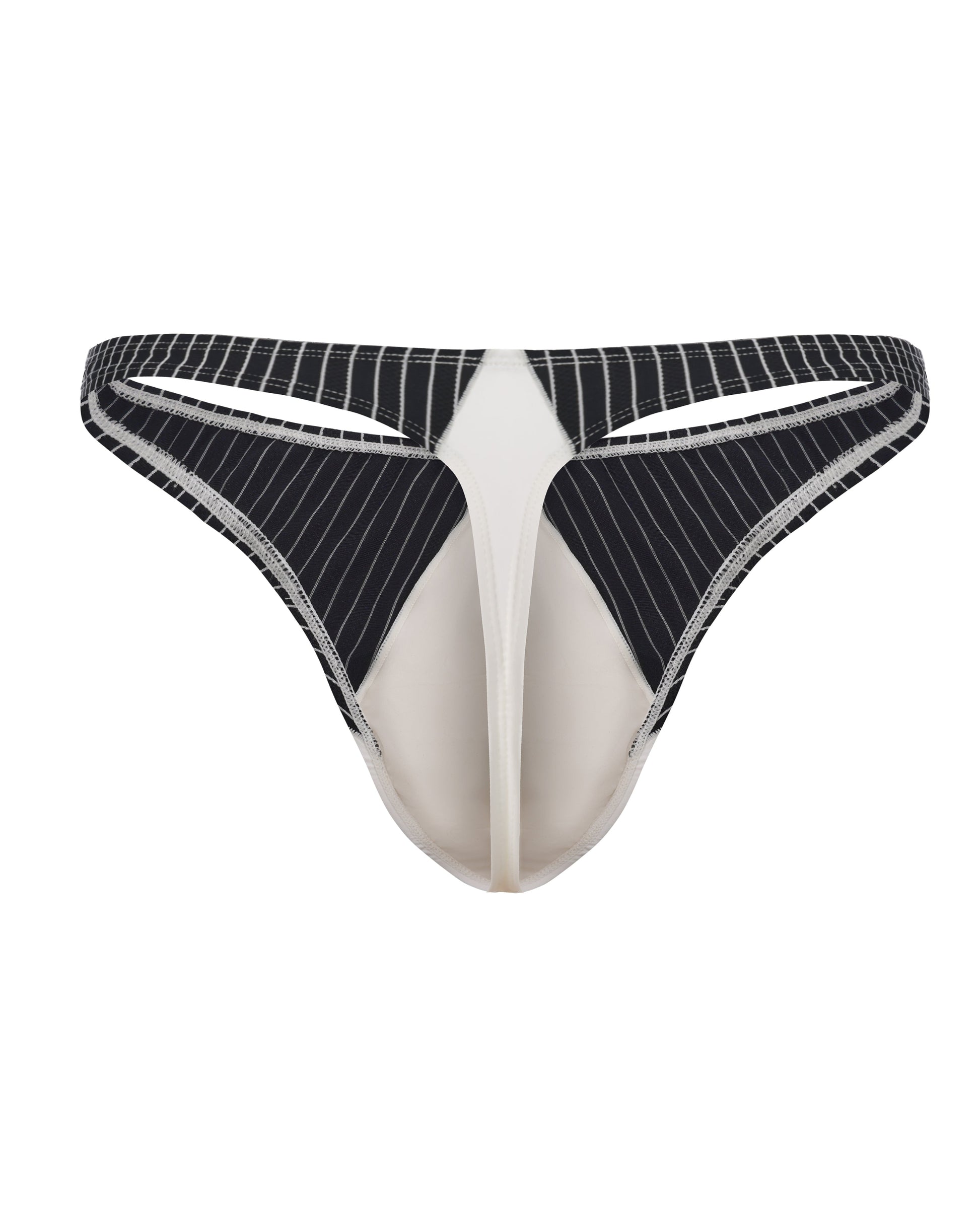 BSZN Serving Desire Pinstripe Thong, alternate product view 4