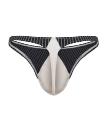 BSZN Serving Desire Pinstripe Thong, alternate product view 4