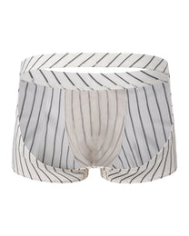 BSZN Two-Sided Player Stripe Boxer Jock, in white, open-back product view