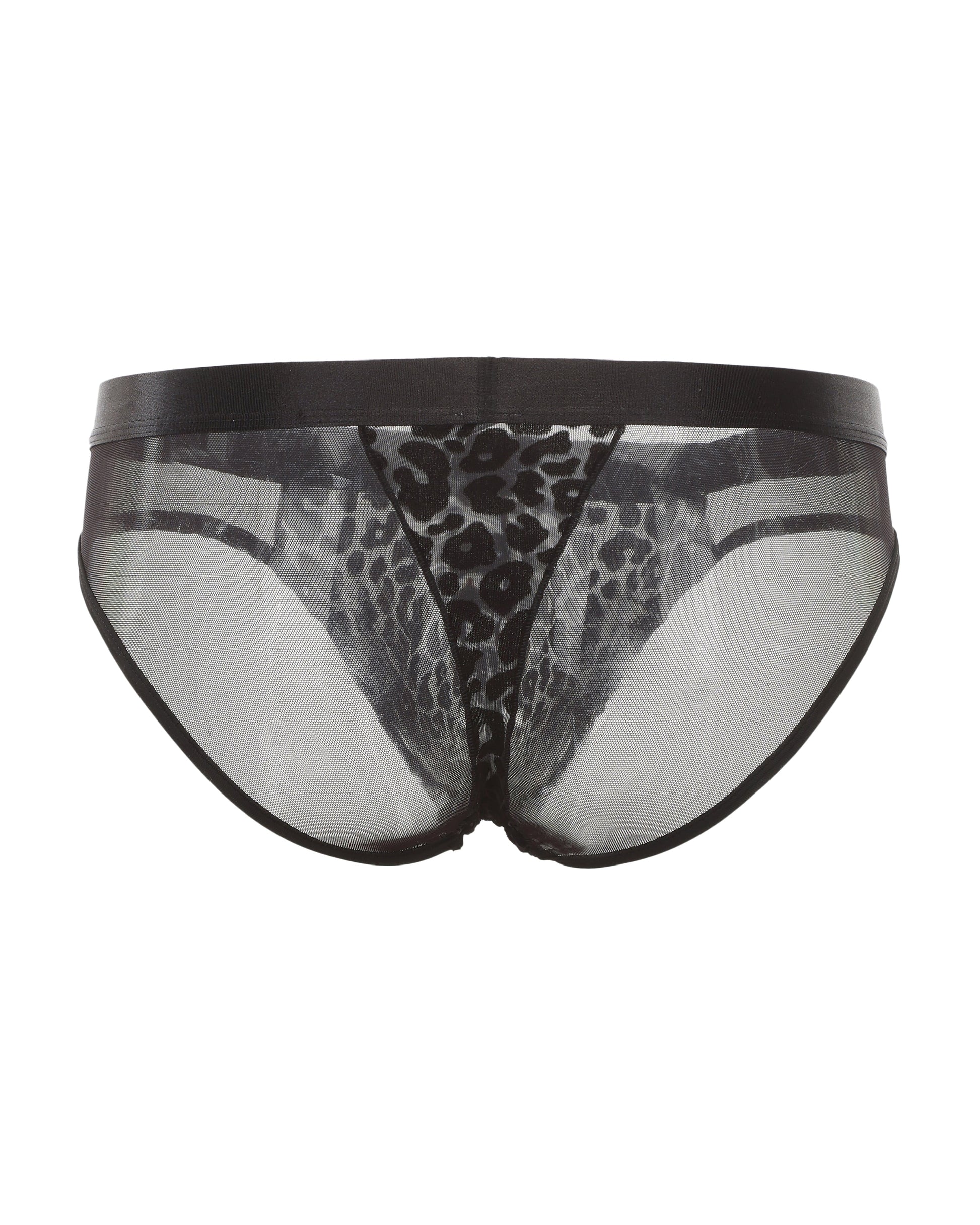 Flocked Leopard Lace Brief, alternate product view 2