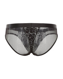 Flocked Leopard Lace Brief, alternate product view 2