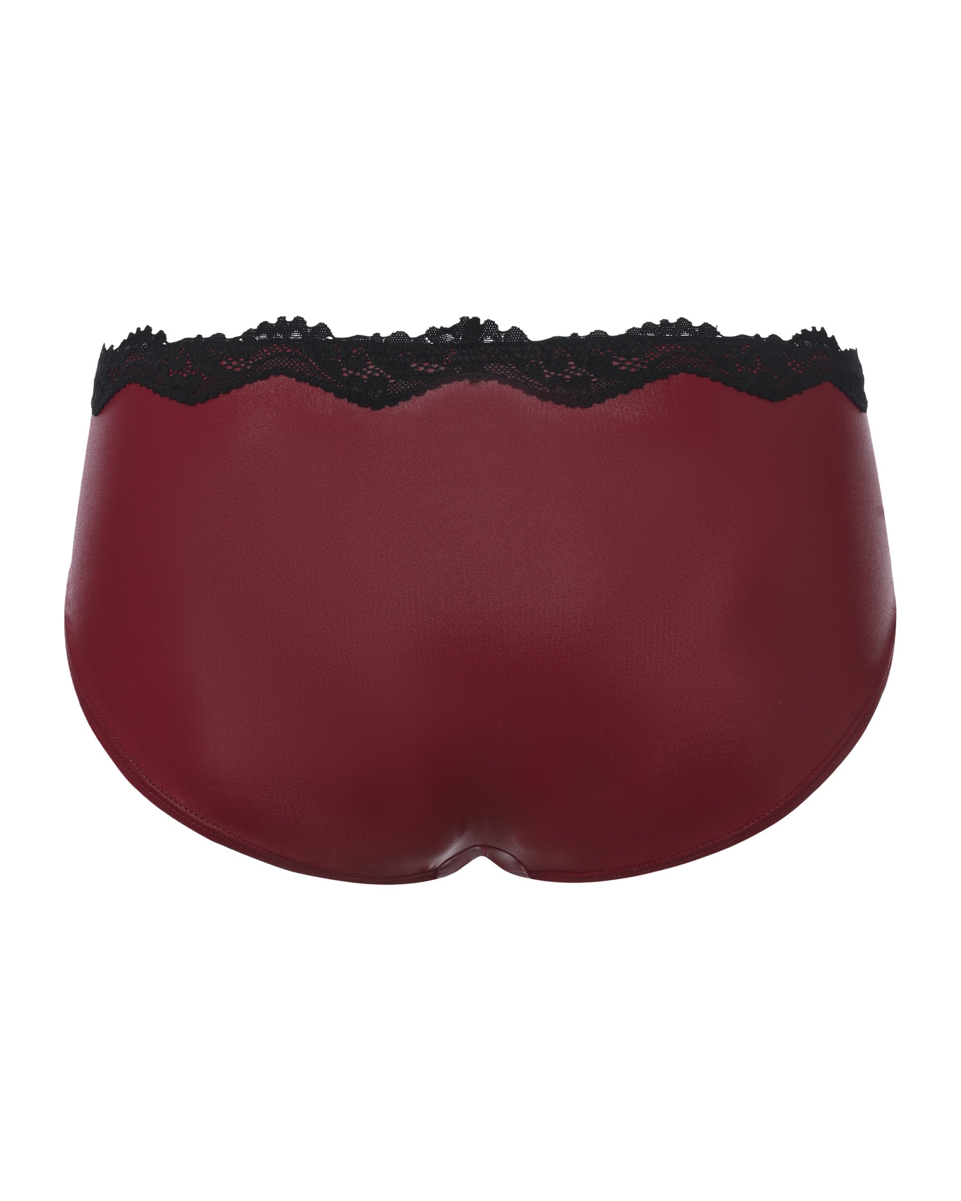 BSZN Faux-Leather Lace-Trim Brief, alternate product view 11