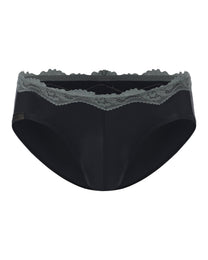 BSZN Faux-Leather Lace-Trim Brief, alternate product view 6