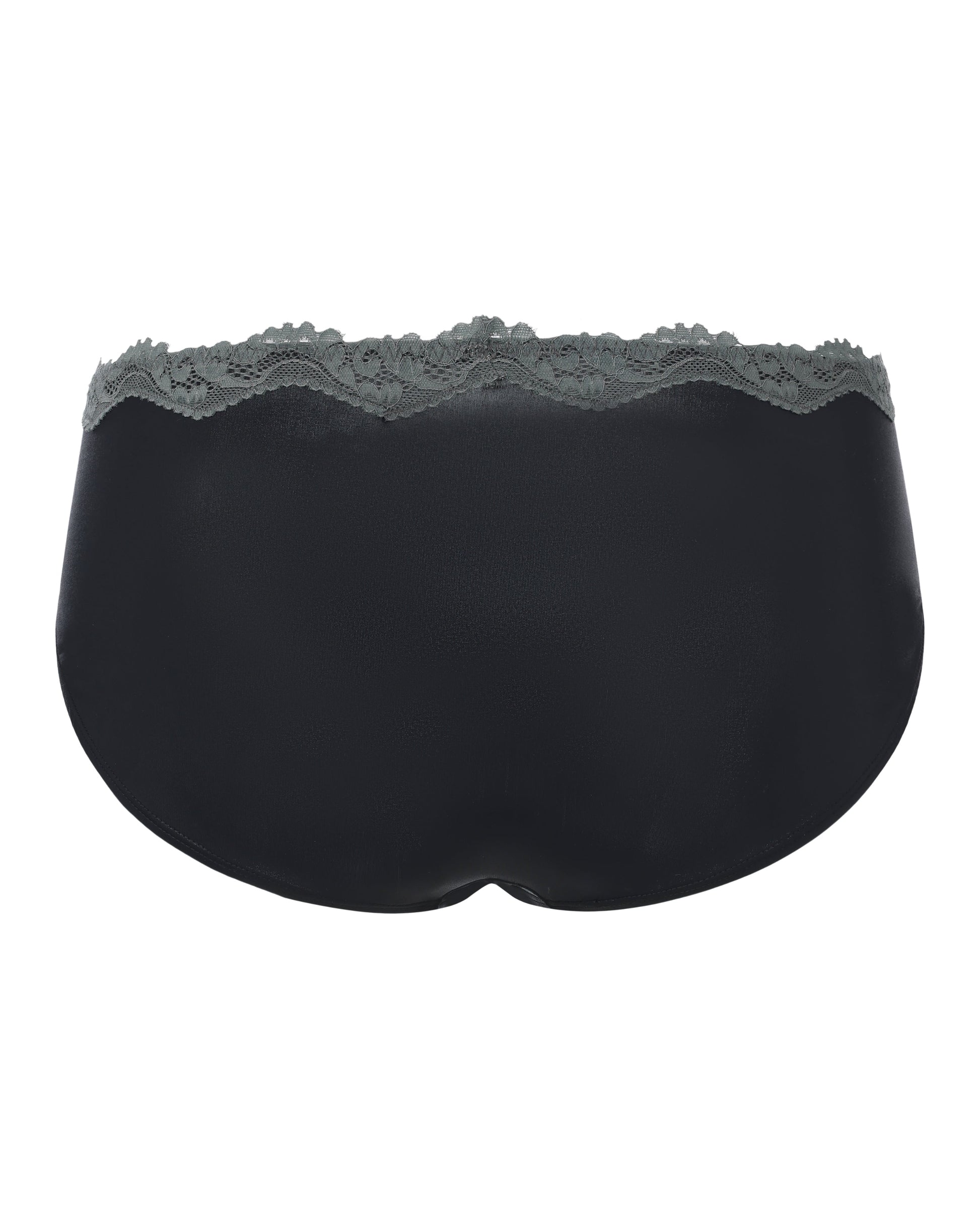 BSZN Faux-Leather Lace-Trim Brief, alternate product view 8