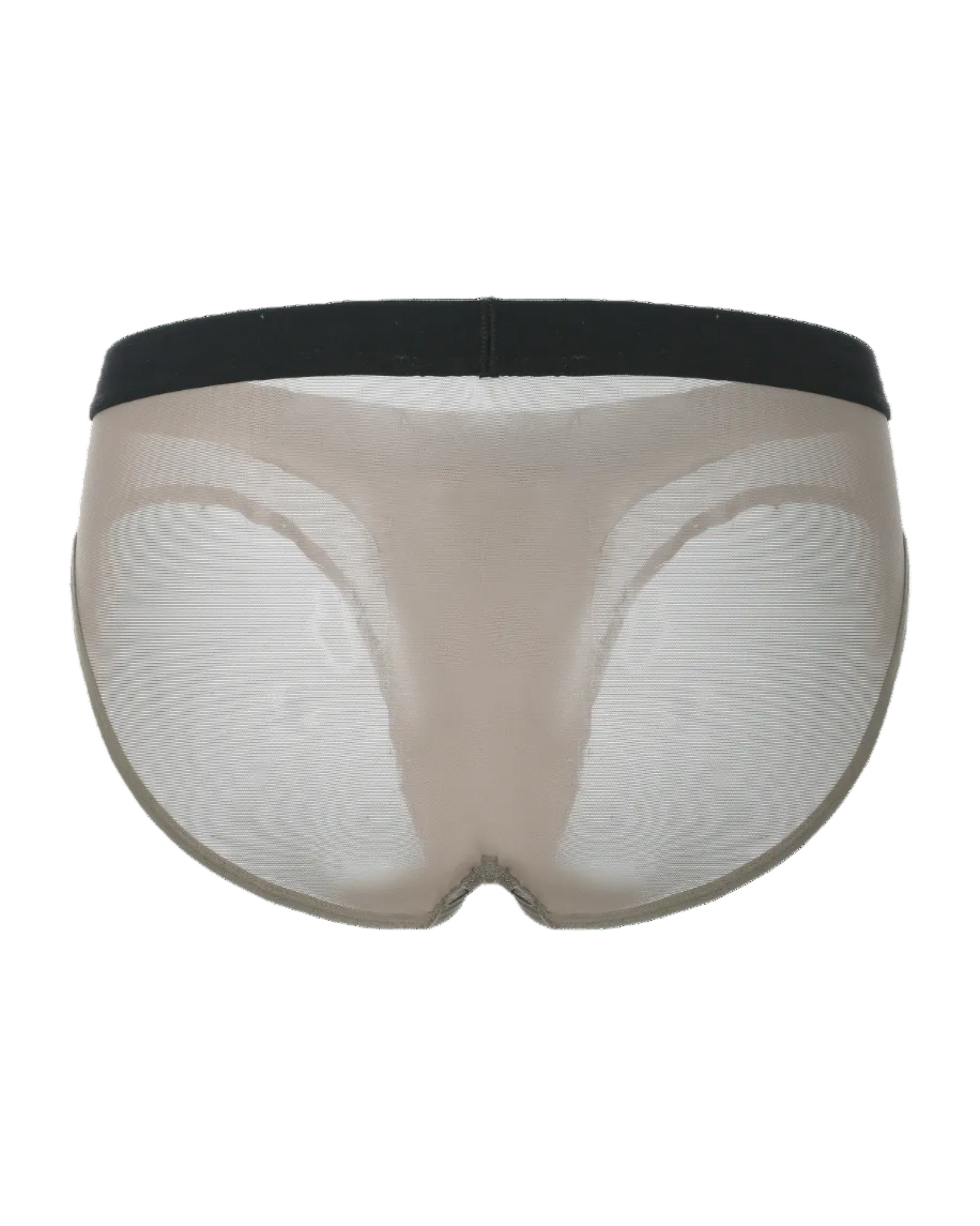 BSZN Disco Flash Metallic Mesh Brief in grey, back view