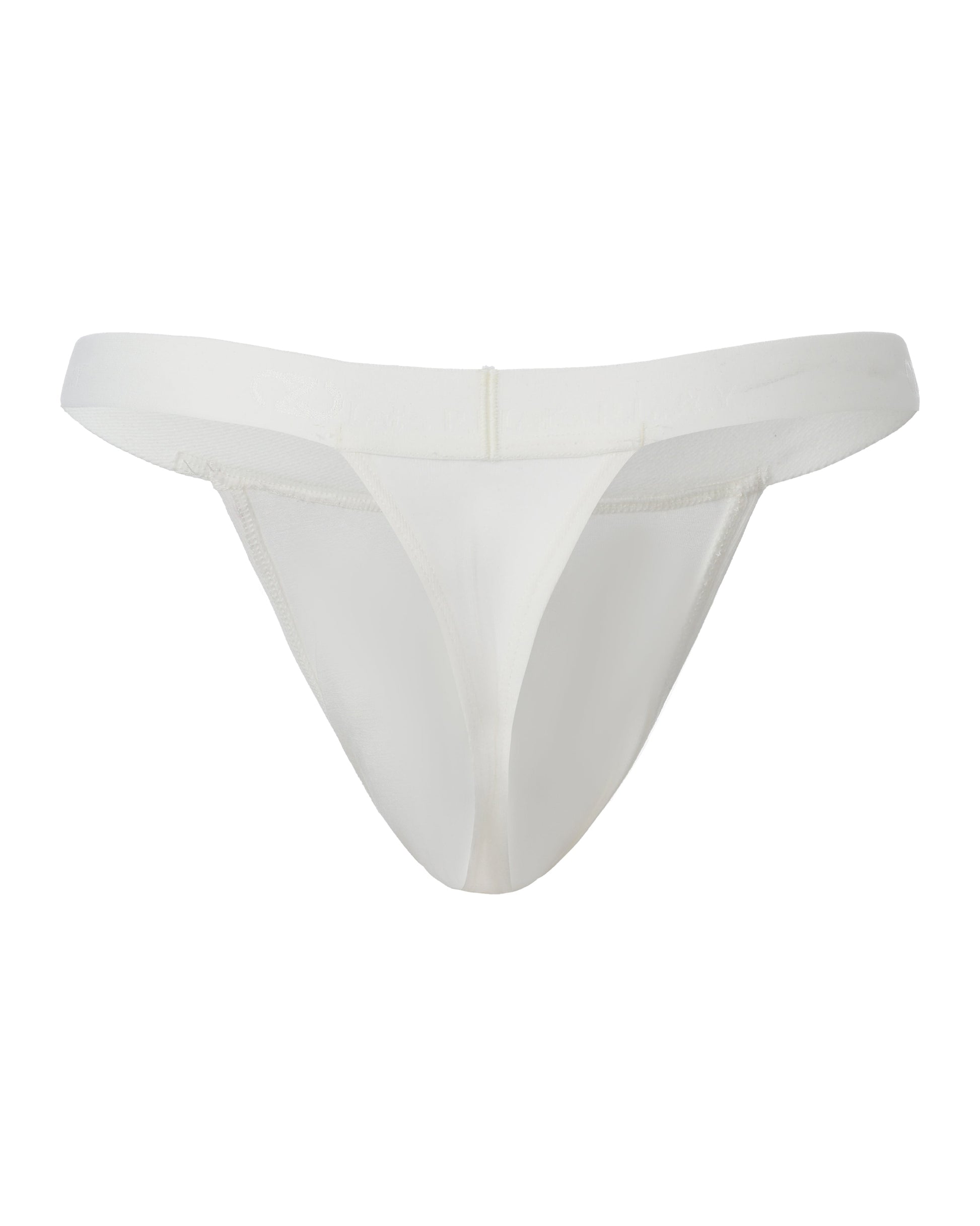 BSZN Thorn Print Thong, in white, rear product view