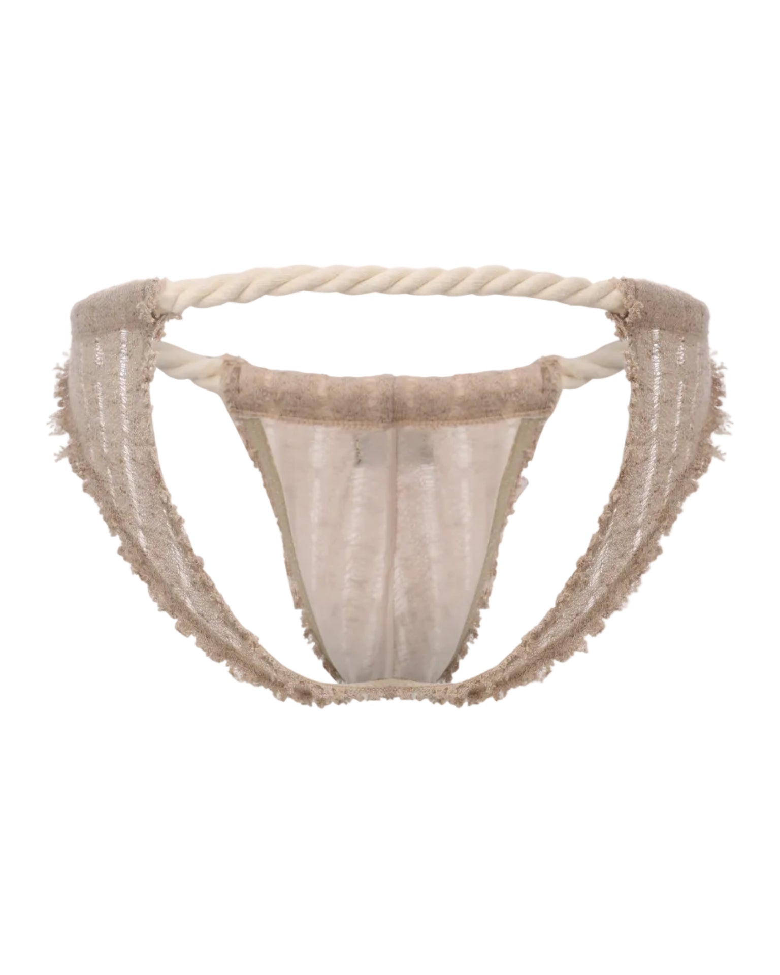 Distressed Knit Double-Strap Thong, alternate product view 2