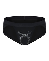 BSZN Thorn Print High-Cut Brief, in black, front product view