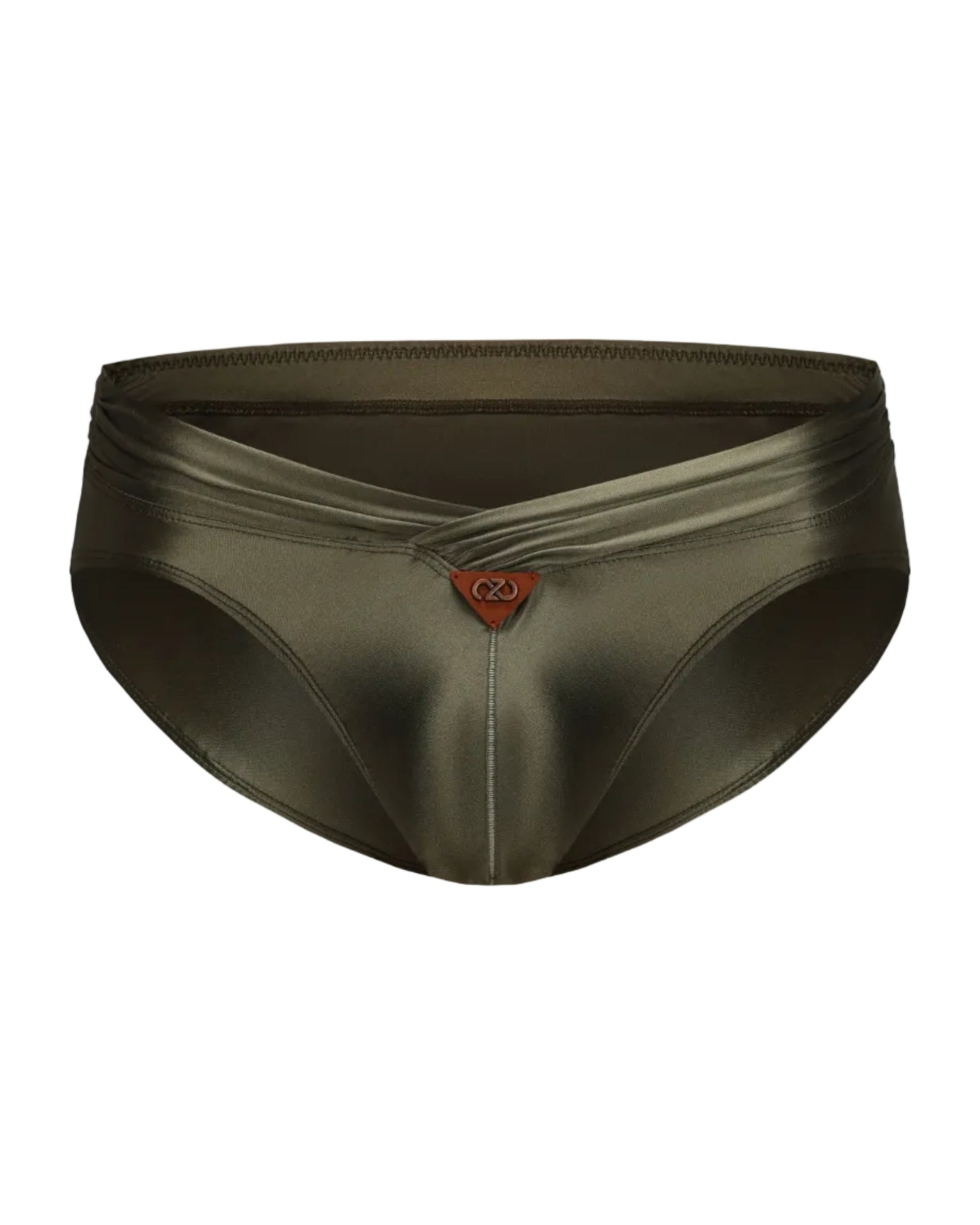Ruched Satin Brief with satin sheen