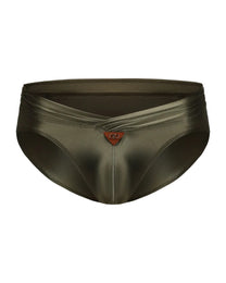 Ruched Satin Brief with satin sheen