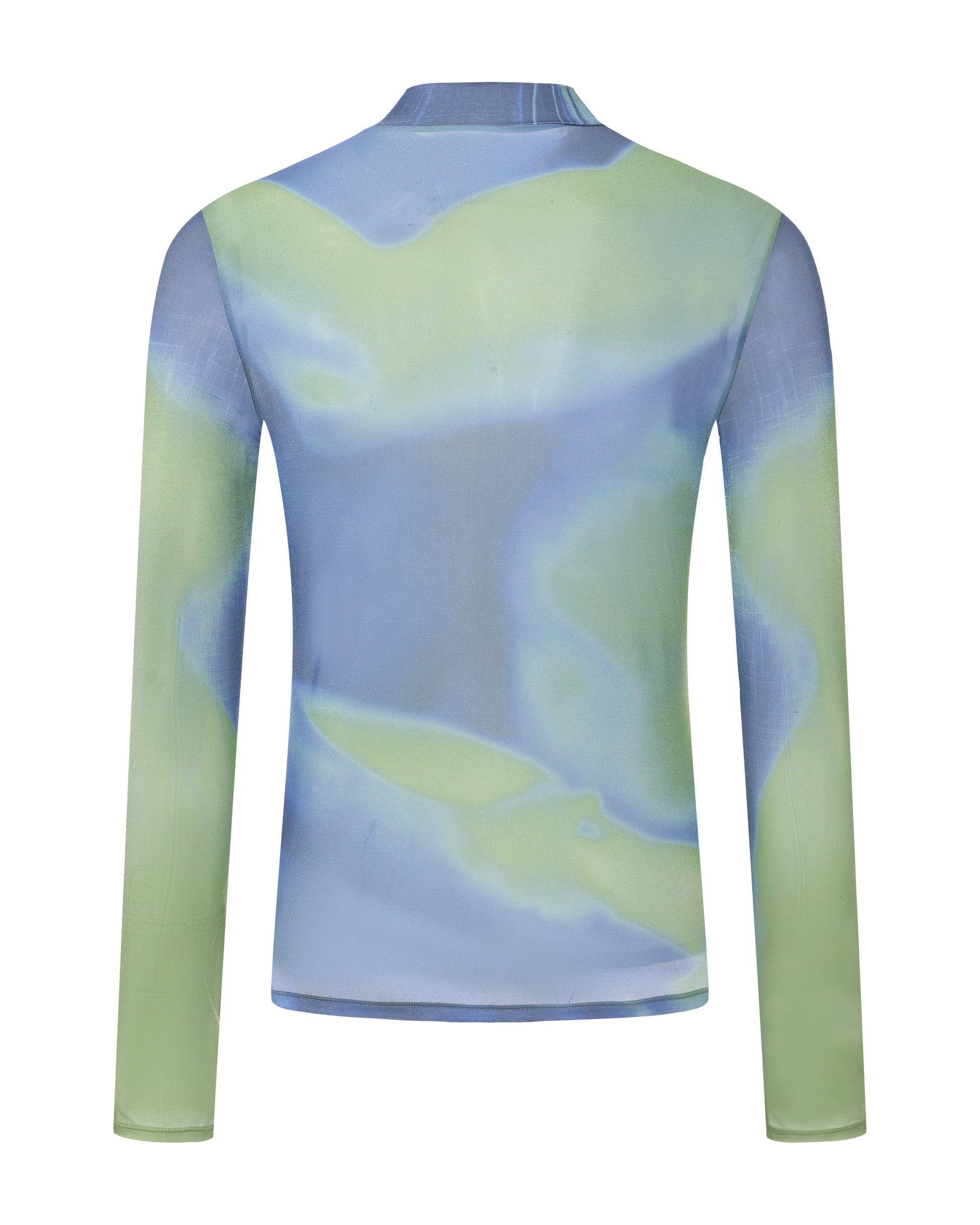 Body Print Sheer Mesh Long Sleeve Top - product view 9