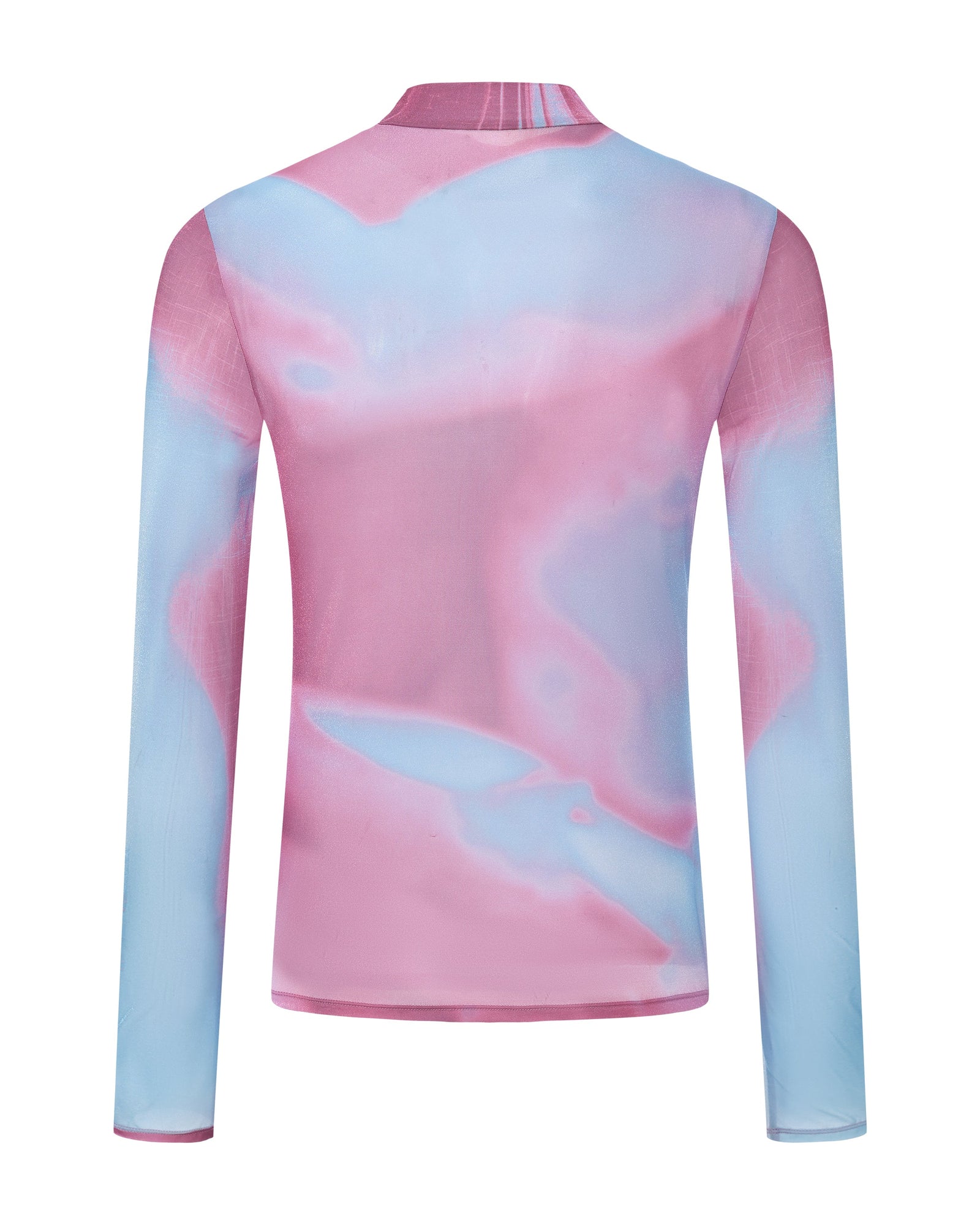 Body Print Sheer Mesh Long Sleeve Top - product view 3