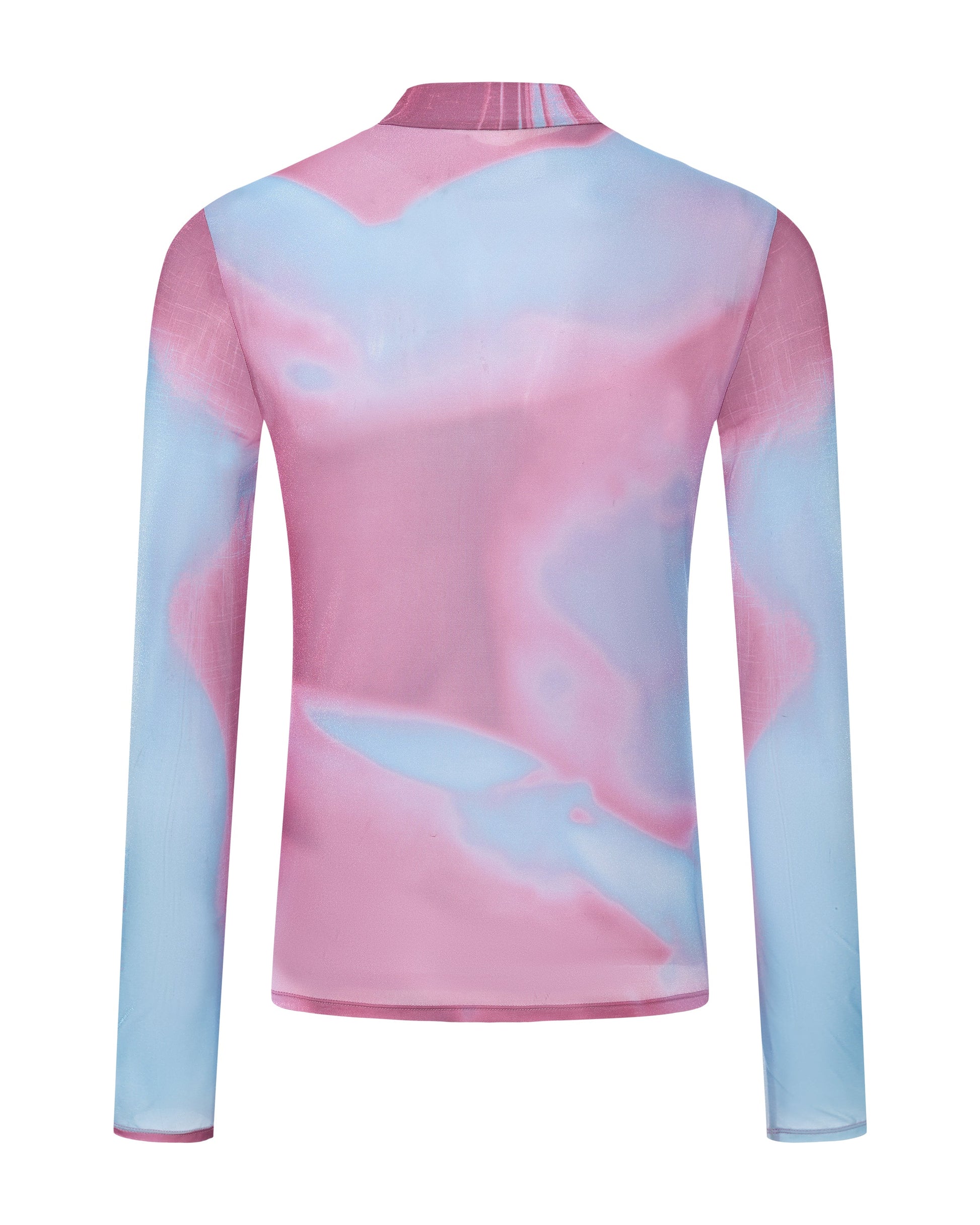Body Print Sheer Mesh Long Sleeve Top - product view 3