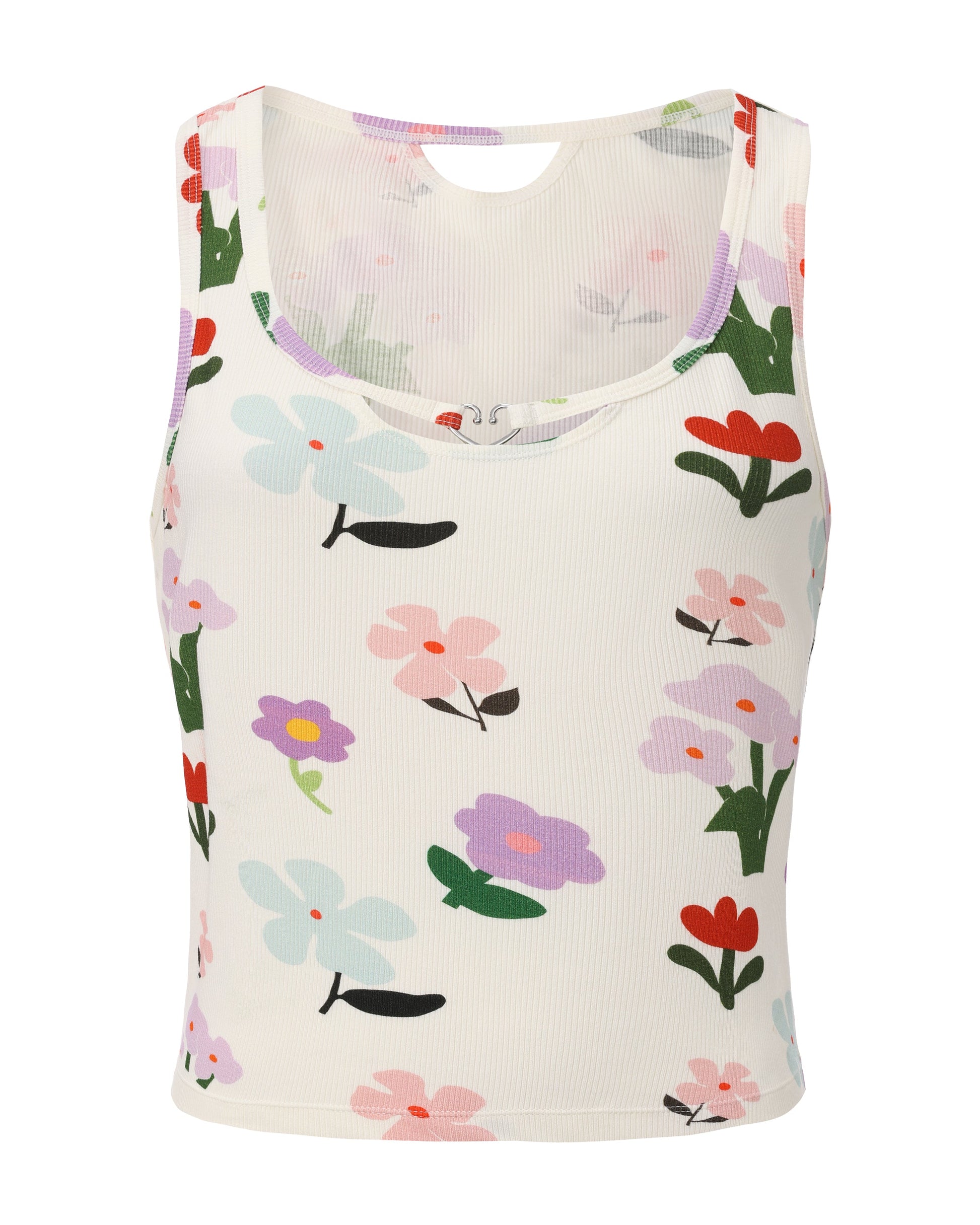 Petite Fleur Heart-Ring Tank Top with petite fleur print