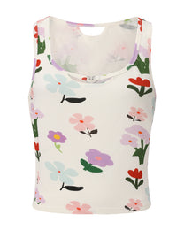 Petite Fleur Heart-Ring Tank Top with petite fleur print