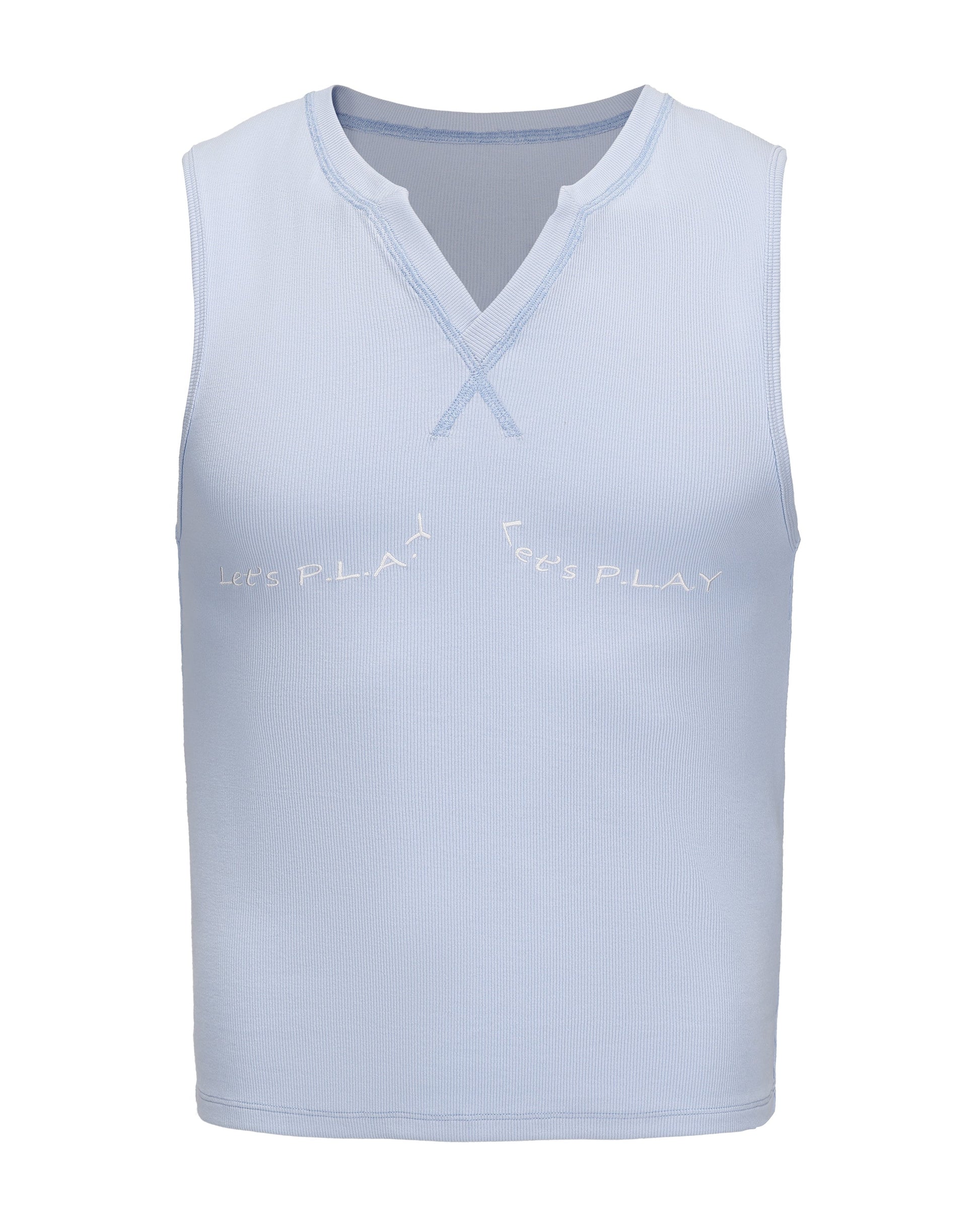 Embroidered V-Neck Tank Top - product view 2