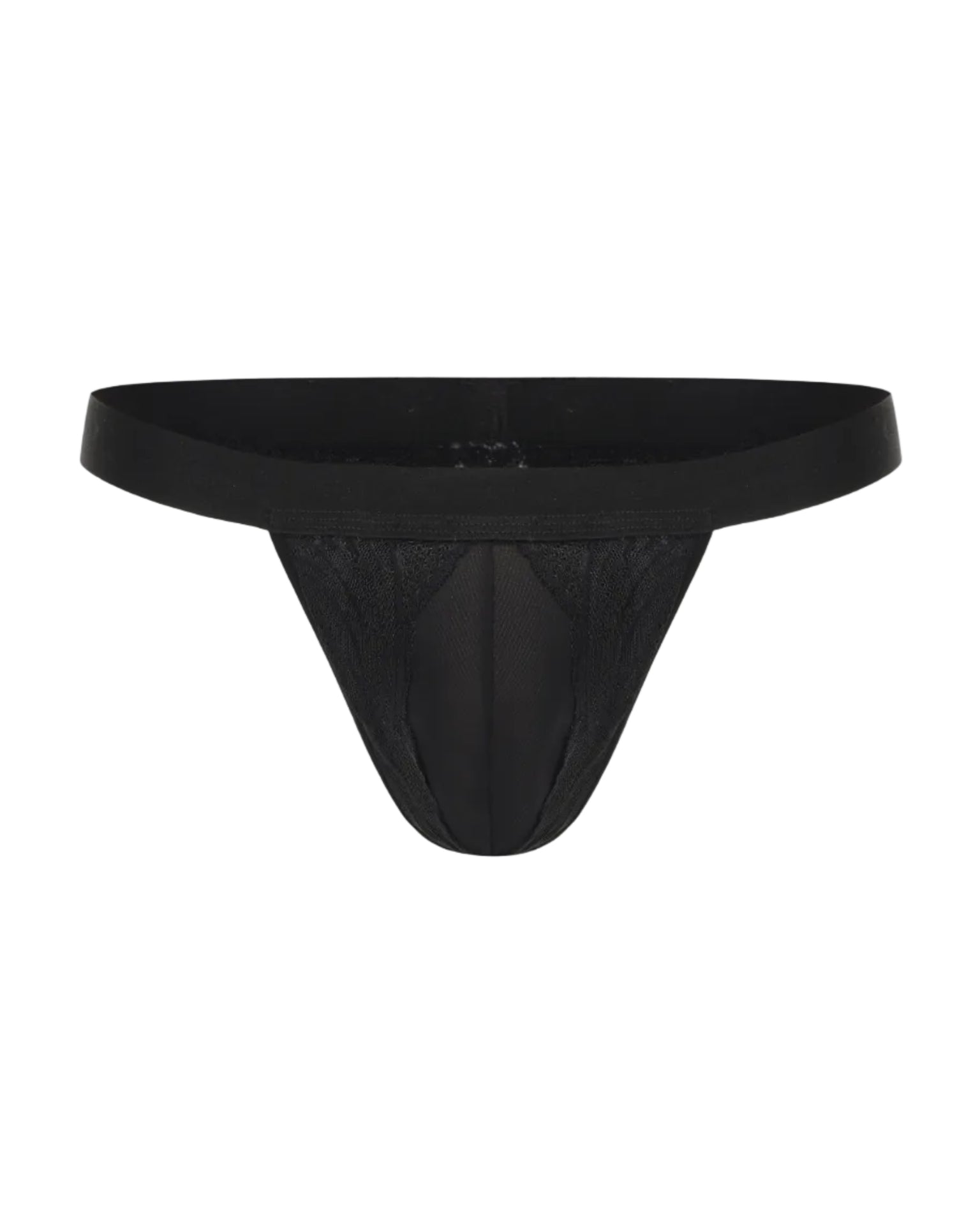 Ruffle Lace Thong with scalloped lace