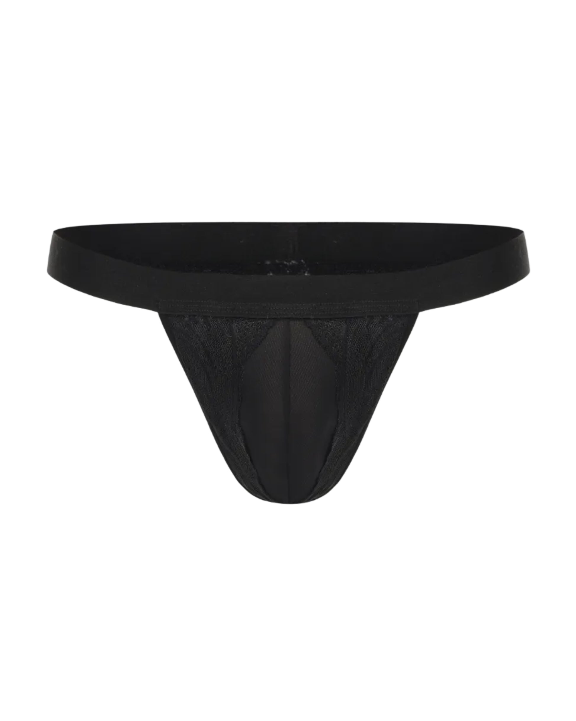 Ruffle Lace Thong with scalloped lace