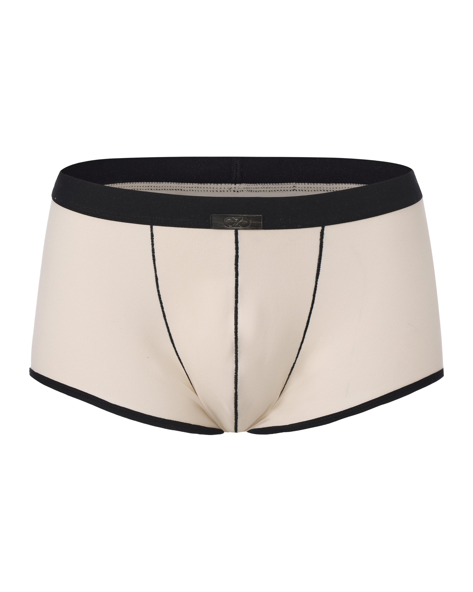 Color-Block Ribbed Boxer Brief with animal-tone palette