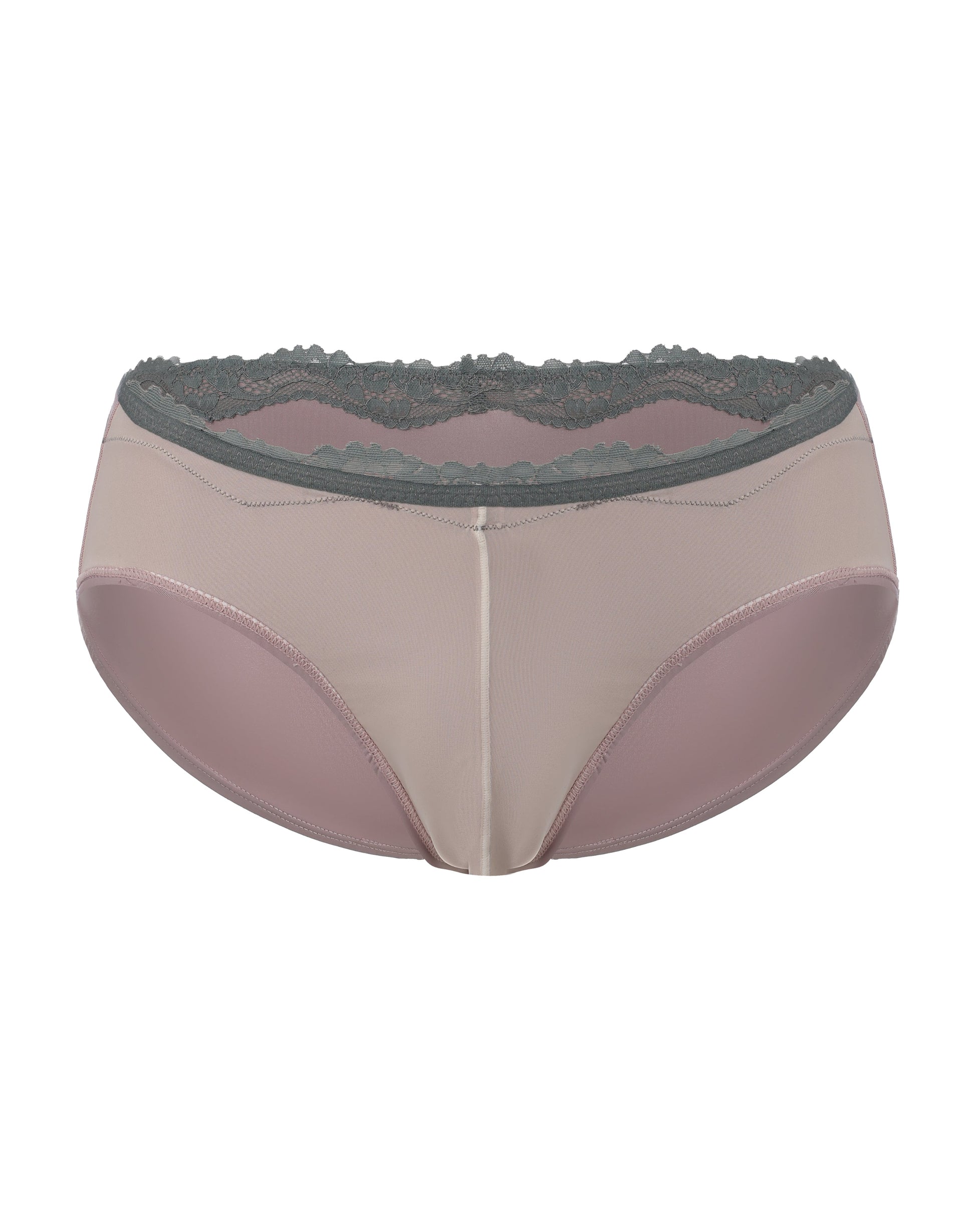 BSZN Faux-Leather Lace-Trim Brief, alternate product view 4