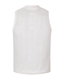 BSZN Distressed Trace Heart-Cutout Tank Top, rear product view