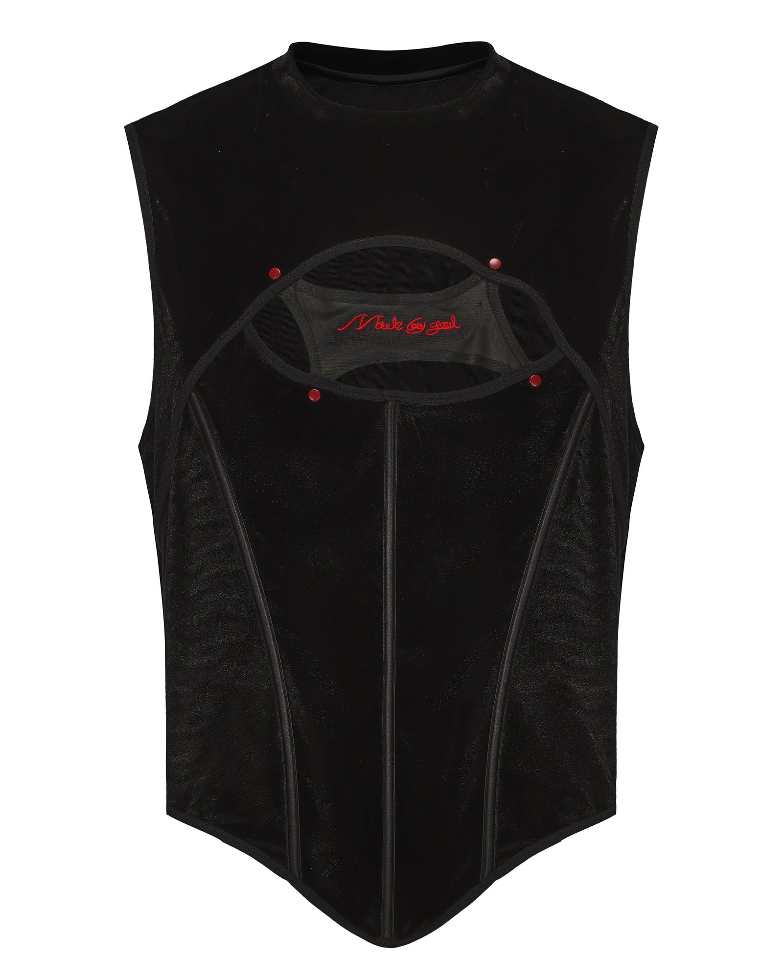 Velvet Fishbone Cutout Tank Top - product view 1