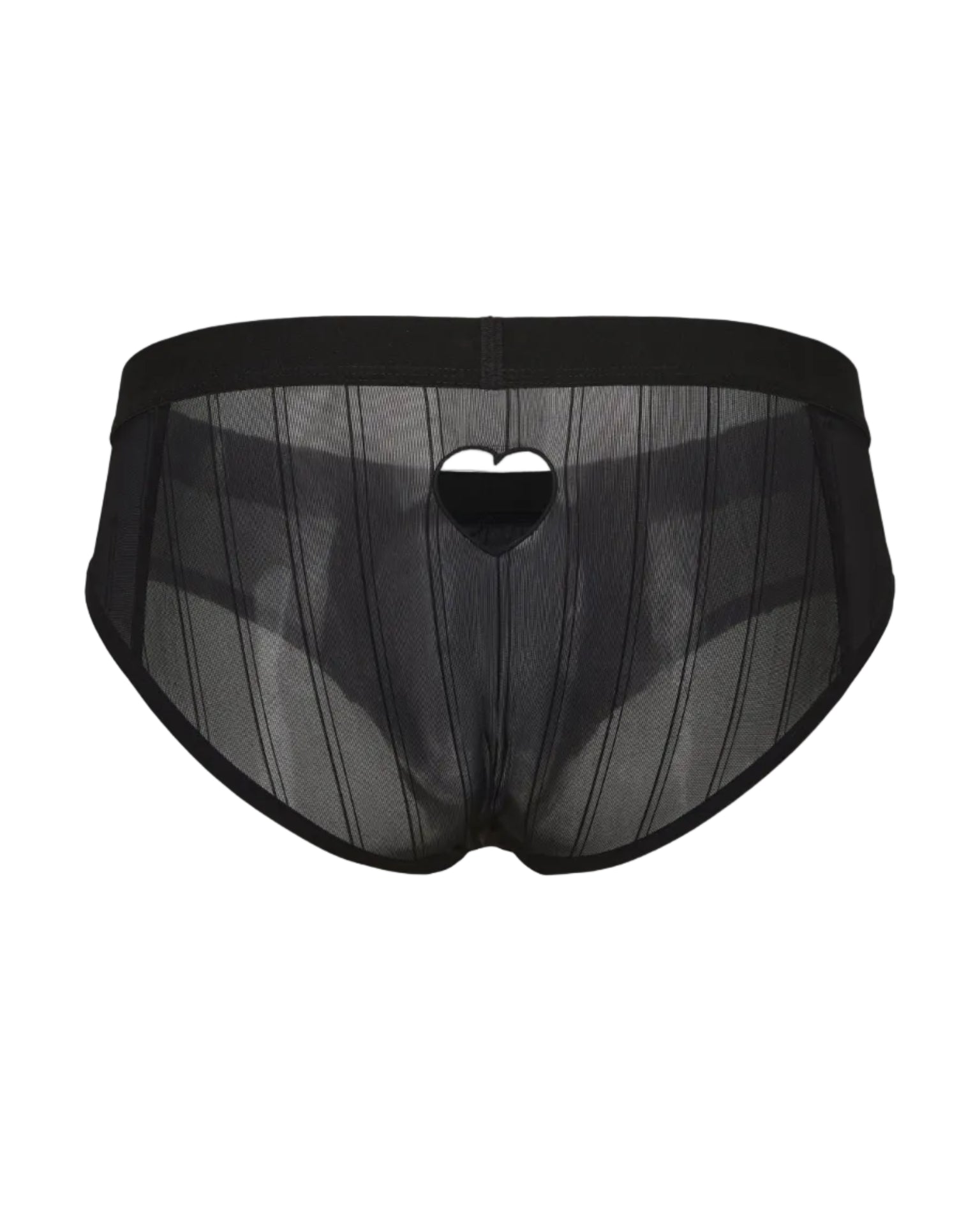 Heart Cutout Pinstripe Brief, alternate product view 2