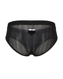 Heart Cutout Pinstripe Brief, alternate product view 2