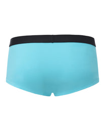 BSZN Second-Skin Low-Rise Trunk, in blue, rear product view