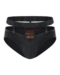 Washed Double-Waist Brief - product view 3