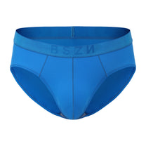 BSZN Wave Palette Micro-Rib Brief in blue, front product view