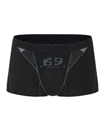 BSZN 69 Mesh-Panel Sport Trunk in black, front product view