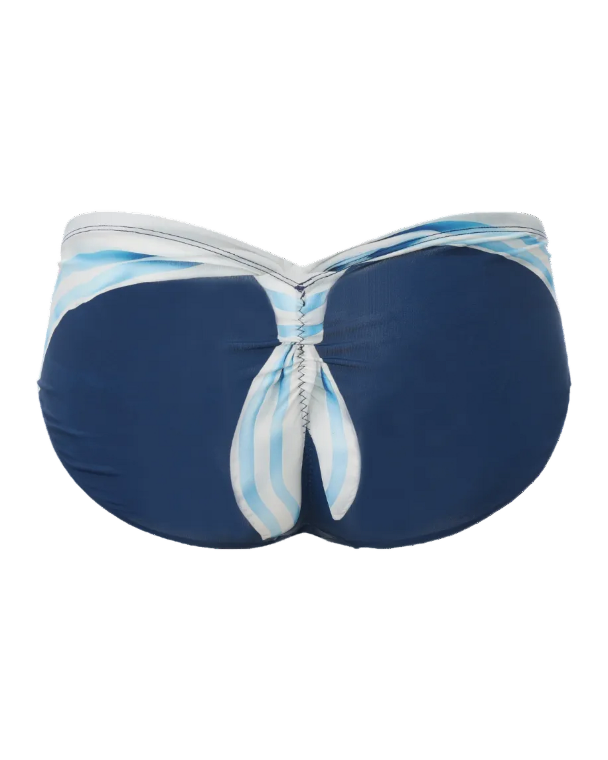 BSZN Sailor Scarf Ruched Brief with striped ruched back, product view