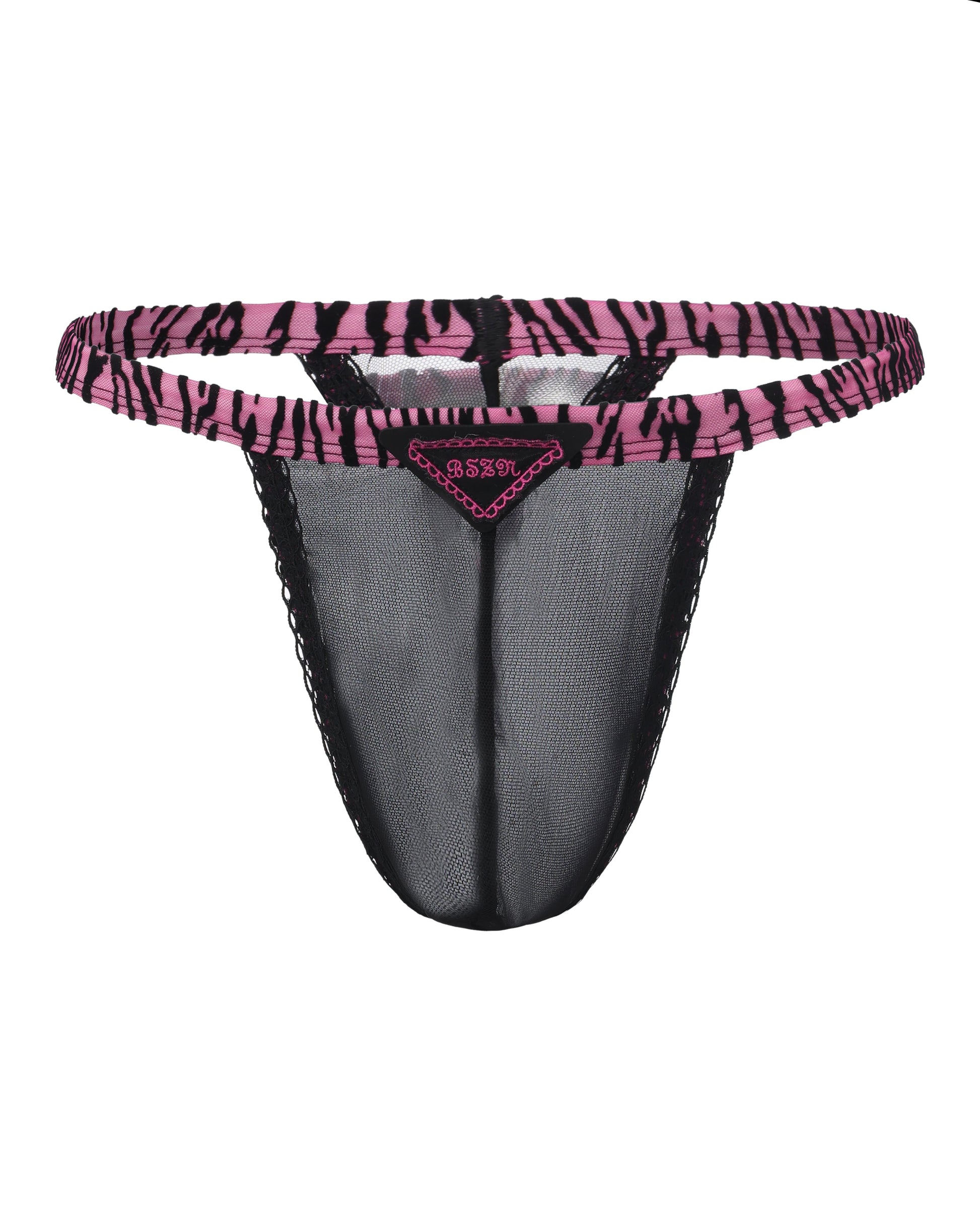 BSZN Beastprint Contrast-Ruffle Thong, alternate product view 5