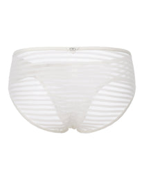 BSZN Ruched Sheer Stripe Brief, striped back product view