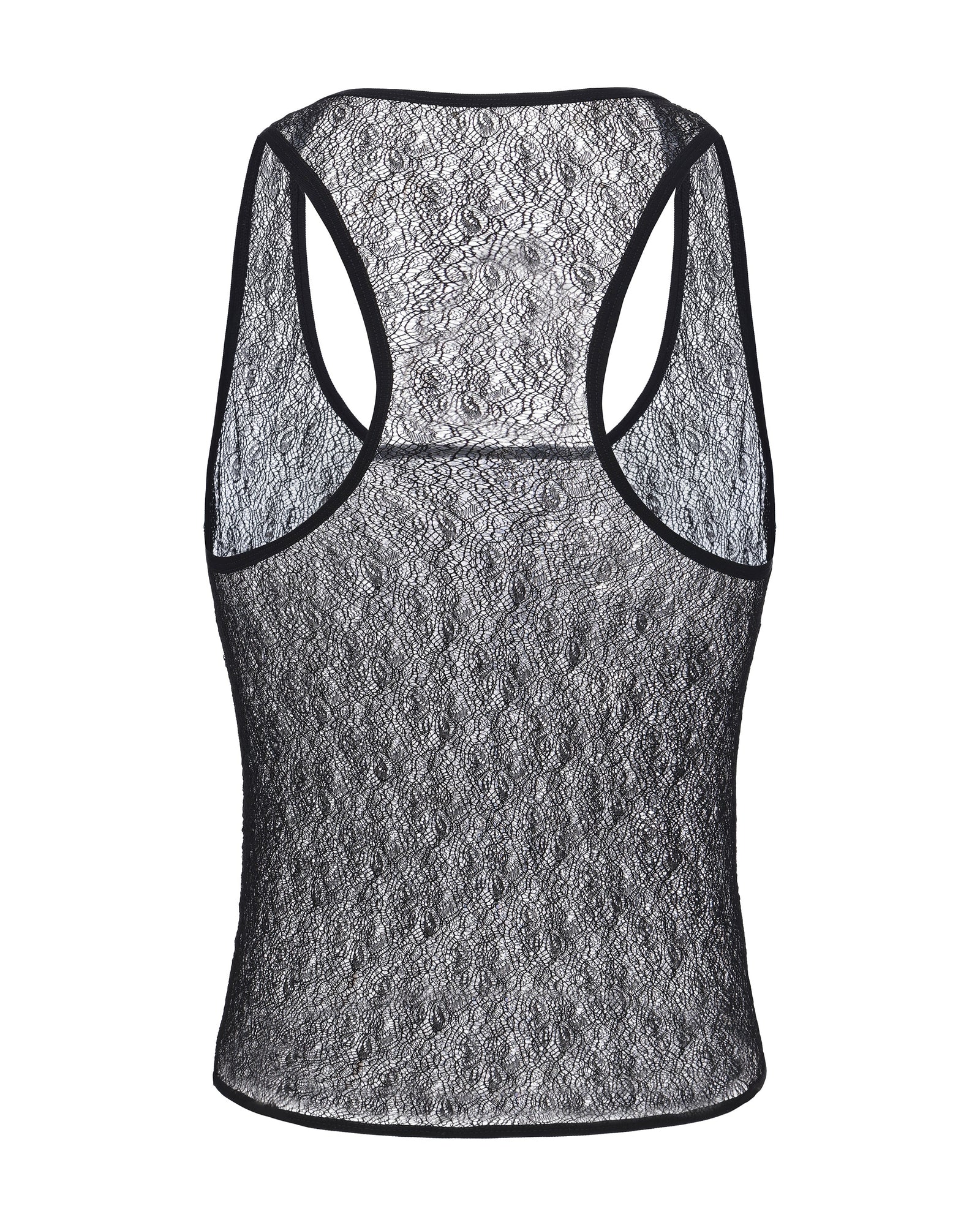 Distressed Mesh Cutout Tank Top - product view 8