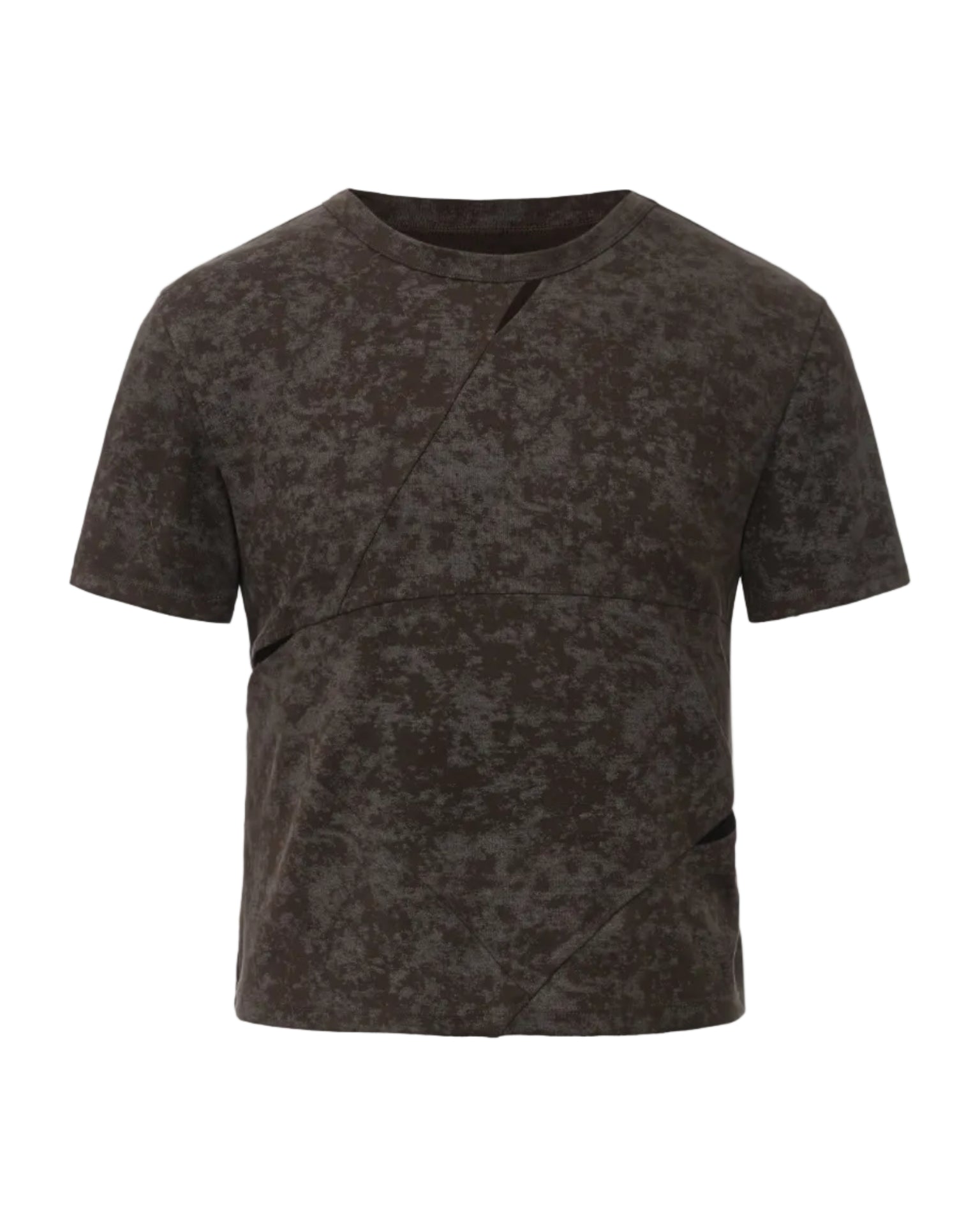 Asymmetric Cutout T-Shirt with asymmetric cutouts